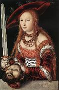 CRANACH, Lucas the Elder Judith with the Head of Holofernes dfg oil on canvas